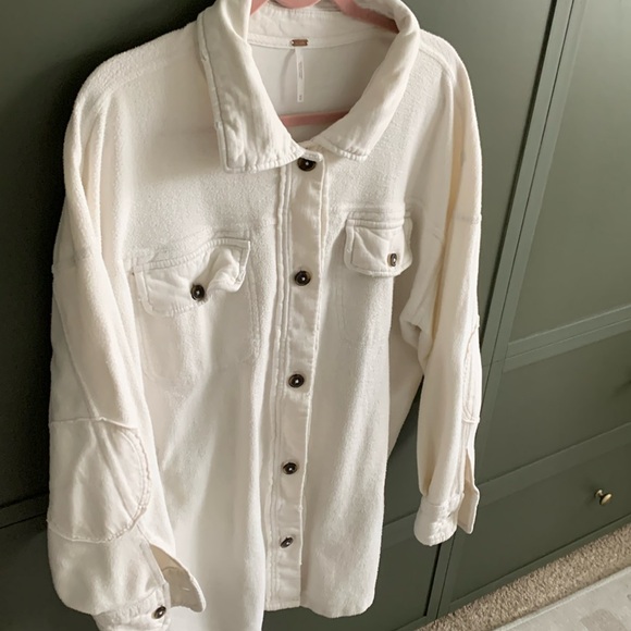 Free People Ruby Jacket Shacket M Bone - Picture 3 of 6